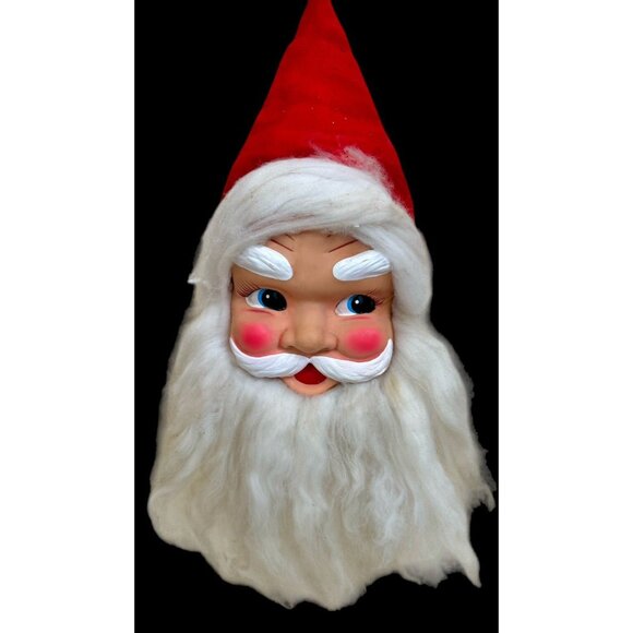 Blushing SANTA CLAUS Wall Light CHRISTMAS Decor Ornament JAPAN 13” Vintage - Picture 2 of 11